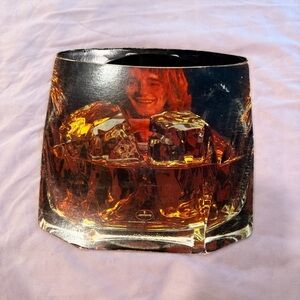 Rod Stewart Classic Whiskey Glass Vinyl Record with Portrait